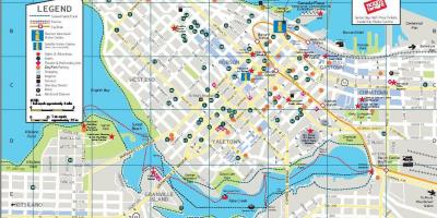 Mapa de carrers de la ciutat de vancouver, bc