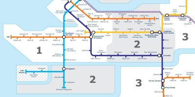 Vancouver, bc transport públic mapa