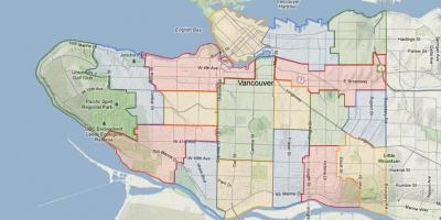 Vancouver consell escolar de captació mapa