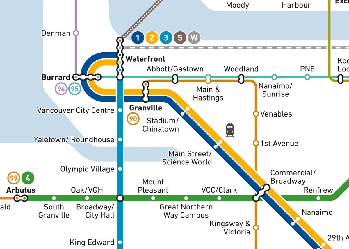 Mapa de burrard estació