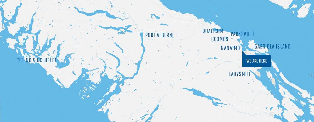 Mapa de coombs illa de vancouver 