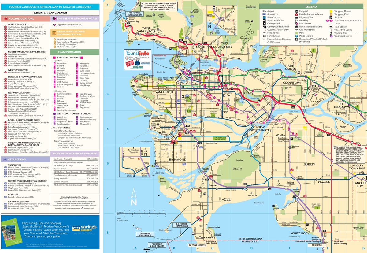 mapa de major vancouver, bc