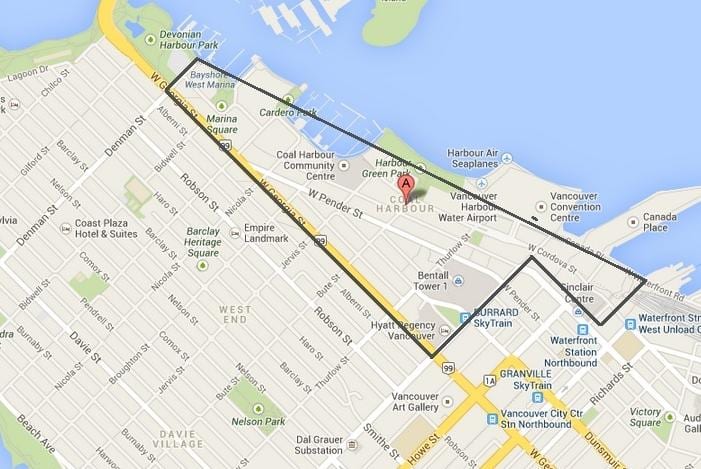 Mapa del port del carbó vancouver