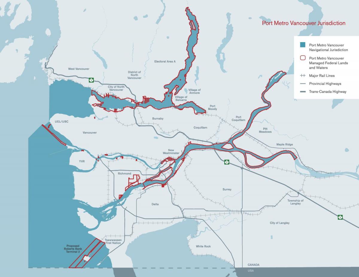 Mapa del port de vancouver 