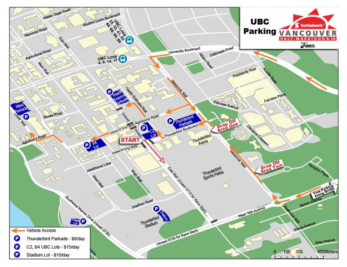 Mapa de la ubc aparcament
