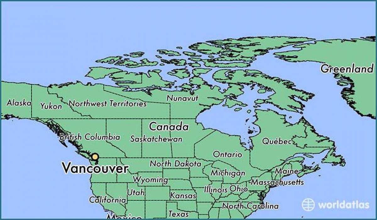 mapa de canadà mostrant vancouver