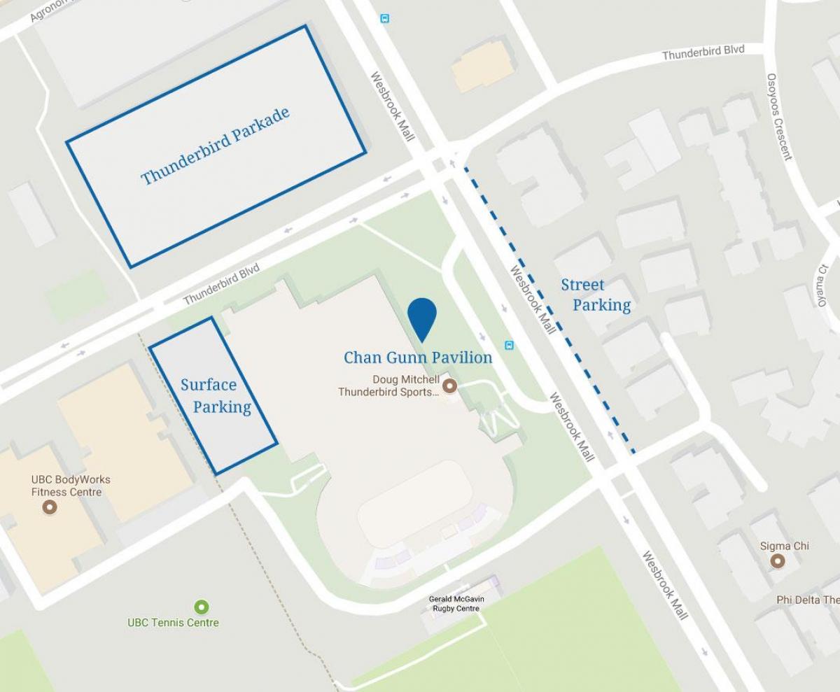 centre de vancouver aparcament mapa
