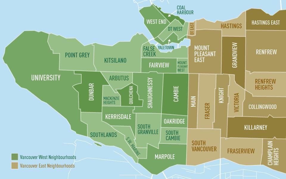 Mapa de vancouver barri
