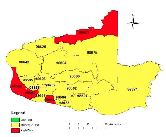 la colúmbia britànica codi d'àrea mapa