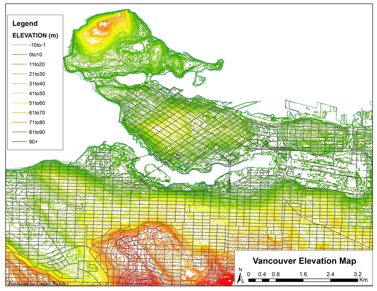Mapa de vancouver elevació