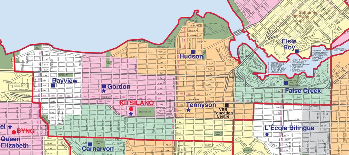vancouver districte escolar límit mapa