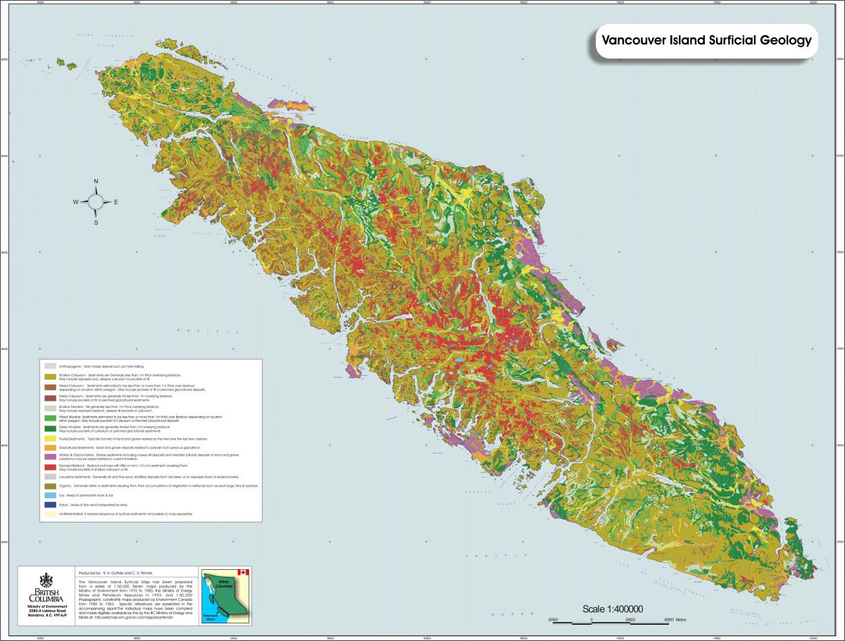 Mapa de la illa de vancouver geologia