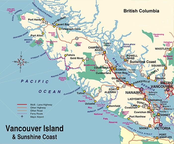 càmping vancouver illa mapa