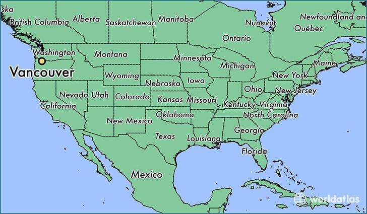 vancouver, canadà sobre el mapa del món