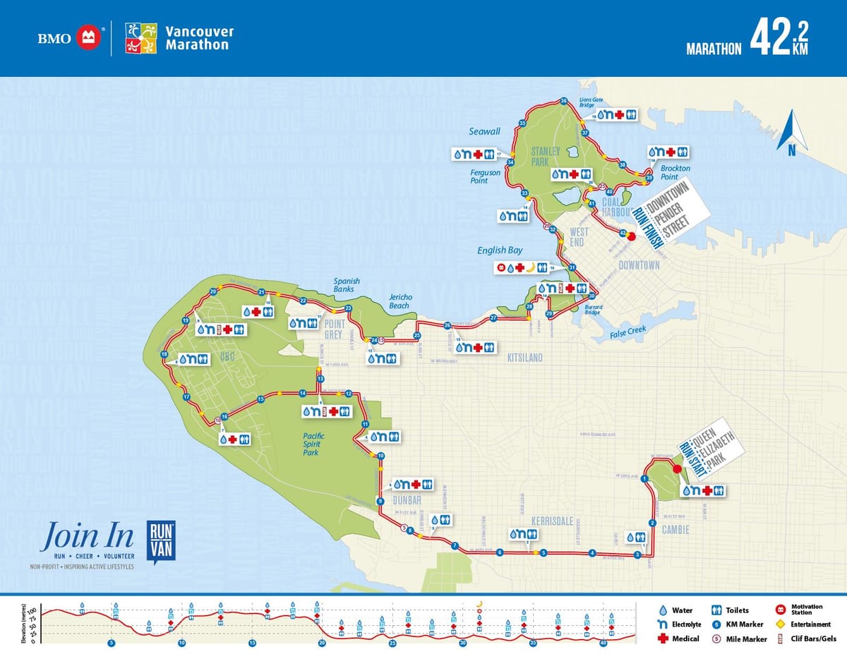 Mapa de vancouver marató