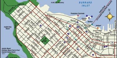 Vancouver, bc atraccions mapa