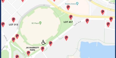 Mapa de la bc lloc aparcament