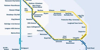 Tramvia de la línia mapa