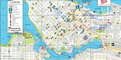 Vancouver, canadà atraccions mapa