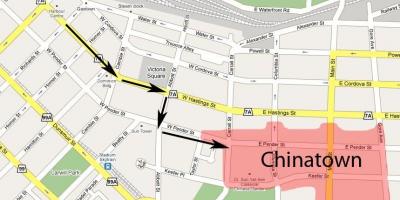 Mapa de chinatown vancouver