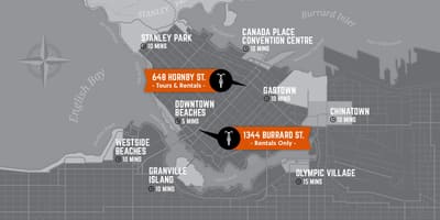 Mapa de cicle i guia de l'illa de vancouver