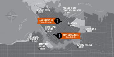 Mapa de cicle i guia de l'illa de vancouver