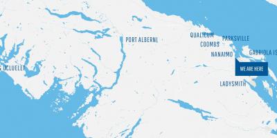 Mapa de coombs illa de vancouver 