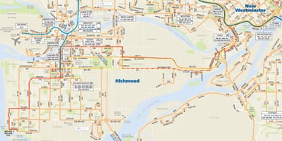 Mapa del nord de vancouver bus
