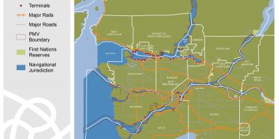 Mapa del port de metro de vancouver