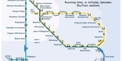 Vancouver estació de tren mapa