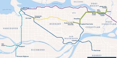 Mil·lenni línia de tramvia mapa
