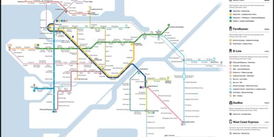 Vancouver línies d'autobús mapa