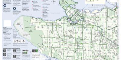 Vancouver carril bici mapa