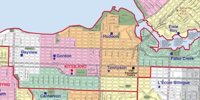 Vancouver districte escolar límit mapa