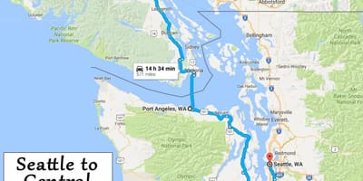 Vancouver illa mapa de conducció distàncies