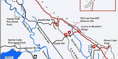 Mapa de la illa de vancouver ferrocarril
