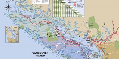 Vancouver illa carretera mapa