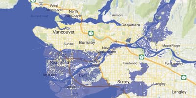 Mapa de vancouver inundació