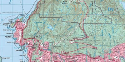 Mapa de vancouver topogràfic