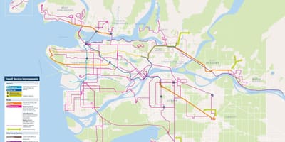 Vancouver sistema de transport mapa