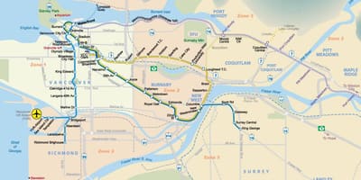 Vancouver, bc metro mapa
