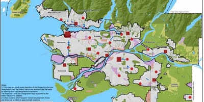 Més de vancouver regional districte mapa