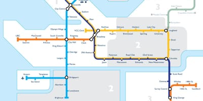 Mapa de vancouver zona de trànsit