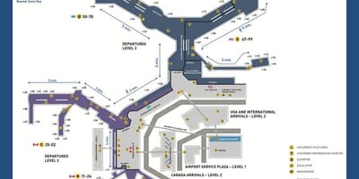 Vancouver, canadà mapa de l'aeroport